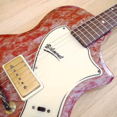 1959 Supro Belmont 1570 Vintage Electric Guitar Maroon Pearloid MOTS Valco USA image 7