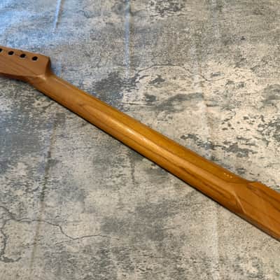 BMC Guitar Neck Tele® Telecaster® 22 Fret Roasted Flame Maple With Rosewood Fingerboard Rounded Fret Ends - 9.5 Radius 22 Fret. (TN105) image 4