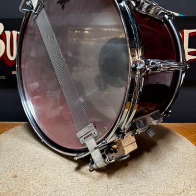 Tama AW458 Superstar Mastercraft Artwood Birch 8x14" Snare Drum with Roller-Action Strainer 1981 - 1986 - Cherry Wine image 5