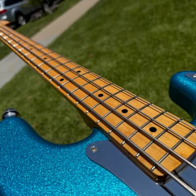 2014 Fender Steve Harris Blue Sparkle P Bass - MIJ Japan -Iron Maiden image 9