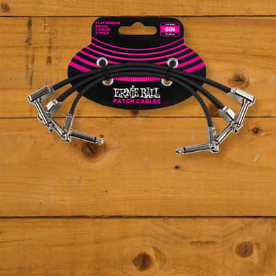 Ernie Ball Flat Ribbon Patch Cable - 6" - 3-Pack image 1