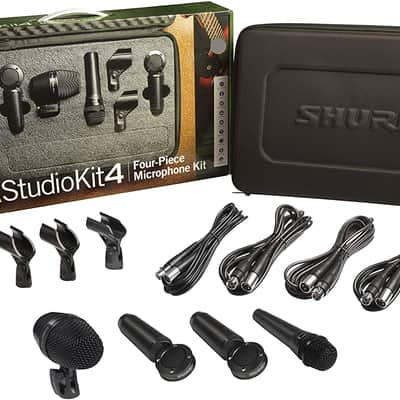 Shure PGASTUDIOKIT4 4-Piece Studio Kid Including 1-PGA52, 1-PGA57, 2-PGA181, & 1-A25D Stand Adapter image 2