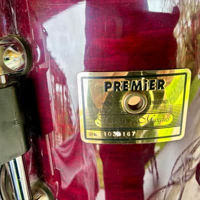 Premier Signia Marquis Rare 7-Piece Kit – 1999 UK Maple – Cherry Red – Flagship Series – w/ Cases EX image 11