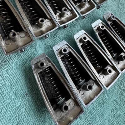 Ludwig Lot of 10 Vintage WFL Large Classic Bass Drum or Tom Lugs #002 50s 60s - Chrome image 8