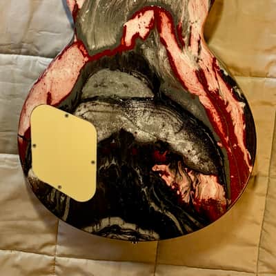 CeJota USA Custom - LP style Electric Guitar - Unique Glow in the Dark/Hydrodipped Finish image 3