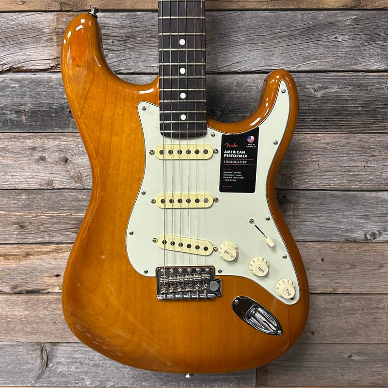 Fender American Performer Timber Stratocaster 2024 - Honey Burst image 1