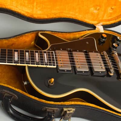 Gibson  Les Paul Custom Solid Body Electric Guitar (1960), ser. #0-6946, original black hard shell case. image 13