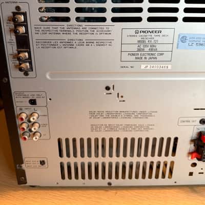 Pioneer RX 721 Digital Synthesizer Stereo Dual Cassette Deck Receiver SERVICED image 8