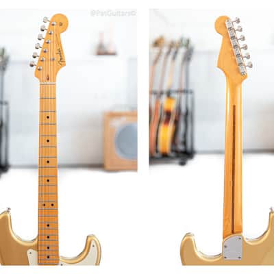 2020 Fender Lincoln Brewster Stratocaster in Aztec Gold. Boost. Dimarzio image 3