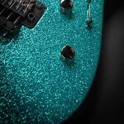 ESP Custom Shop M-II CTM FR-E Large Flakes Turquoise Sparkle (E6670252) image 7
