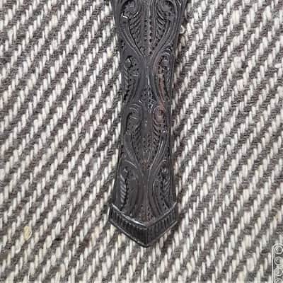 Hand Carved Violin Parts set for 4/4 size violin made of ebony wood image 3