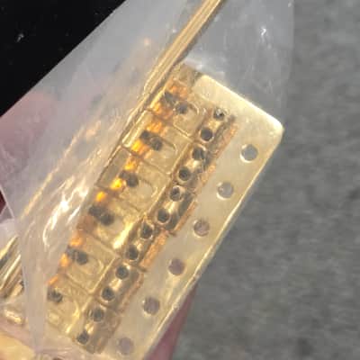 Fender Tremolo - Gold Mexican 2 1/16 spacing with bar image 2
