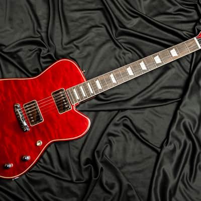 Buzzy Feiten  Supernova Classic  2018 Red Quilt Guitar image 5