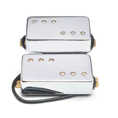 Guitar Neck and Bridge Chrome Humbucker Pickups Set image 1