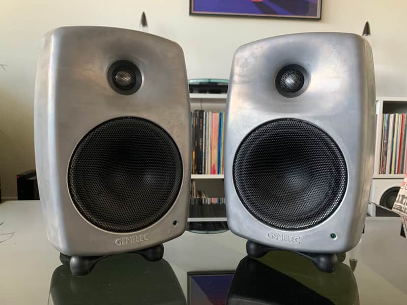 Genelec 8030C 5" Powered Nearfield Studio Monitor (Pair) 2017 - 2021 - Raw Aluminum image 1