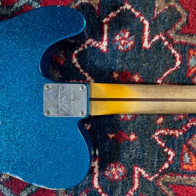 Fender Custom Shop Double Esquire Relic LTD 2015 Aged Sparkle Blue image 16