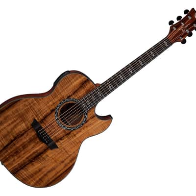 Dean EX-KOA Exhibition Koa Thinline Cutaway Acoustic-Electric Guitar Natural