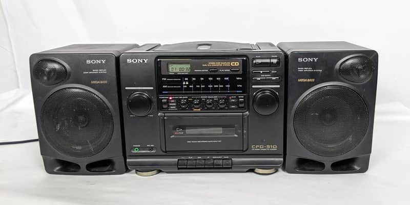 Vintage 90's Sony CFD-510 CD Radio Cassette Mega Bass Speaker