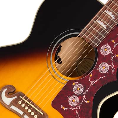 Epiphone J-200 Studio Acoustic Electric Guitar - Vintage Sunburst image 6