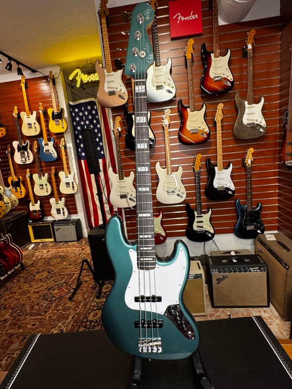 Rare! Fender Adam Clayton Artist Series Signature Jazz Bass 2015 - Present - Sherwood Green Metallic image 1