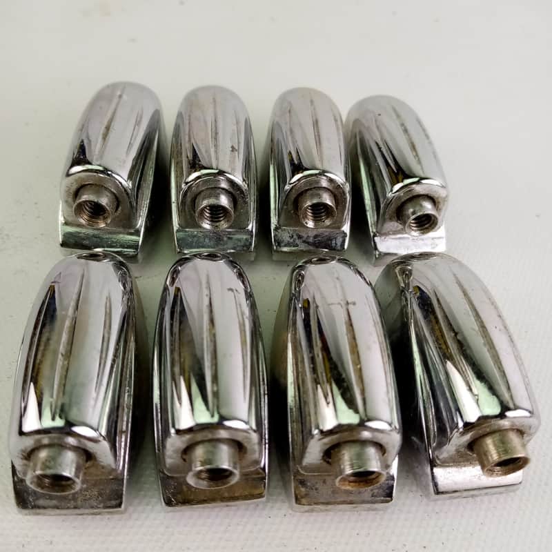 *Gretsch 8x Tom/Snare Drum Lugs Round Badge Chrome Renown Streamline Vintage 60s image 1