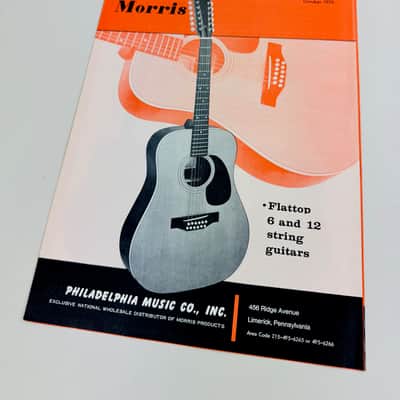 Morris “Flattop 6 & 12 String Guitars” Foldout Catalog 1970 image 1