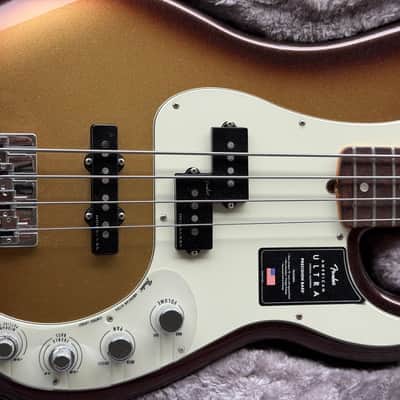 Fender American Ultra Precision Bass with Rosewood Fretboard 2019 - Present - Mocha Burst image 11