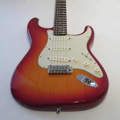 2003 Fender American Deluxe Stratocaster in Aged Cherry Sunburst with Original Hard Case image 11