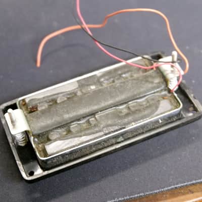 Gibson Super Humbucker Pickup Set from L6-S + Rings & Screws mid-to-late 1970's - Aged Nickel image 4