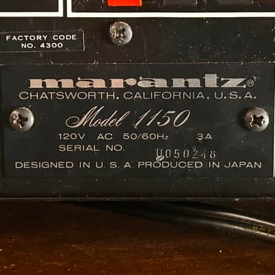 Marantz Model 1150 Integrated Amplifier image 15