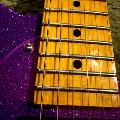 Leo Jaymz Popcaster Tele Sparkle Purple image 3