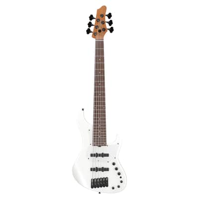 Used Ibanez MDM1006 MDM 6-String Bass Guitar w/Bag - Pearl White image 2