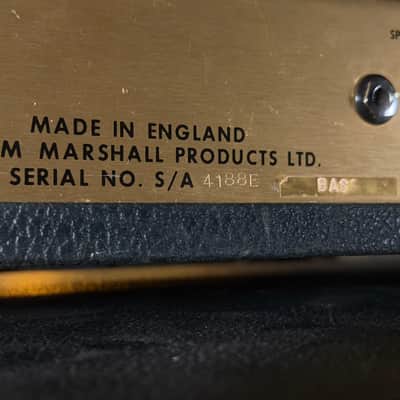 Marshall JMP 1986 Bass 50-Watt Hand Wired Guitar Amp Head 1973 - Serviced image 4