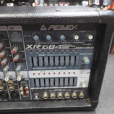 2000's Peavey XR684 Stereo Powered Mixer 2x200 Watts w/ Power Cable SN# 11077196 "Made In USA" image 3