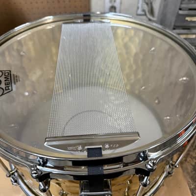 Dallas Drum 14x8 Hammered Brass Snare Drum 2025 - Hammered yellow brass image 6