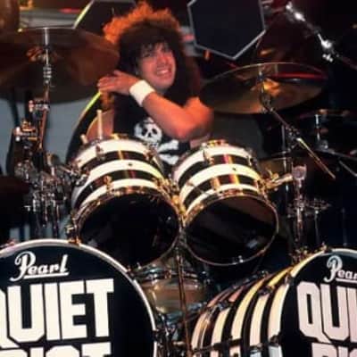 Frankie Banali's Quiet Riot, Sabian-15" AA Rock Hi-Hat, Bottom Cymbal, SIGNED! 1652g 1980's image 7