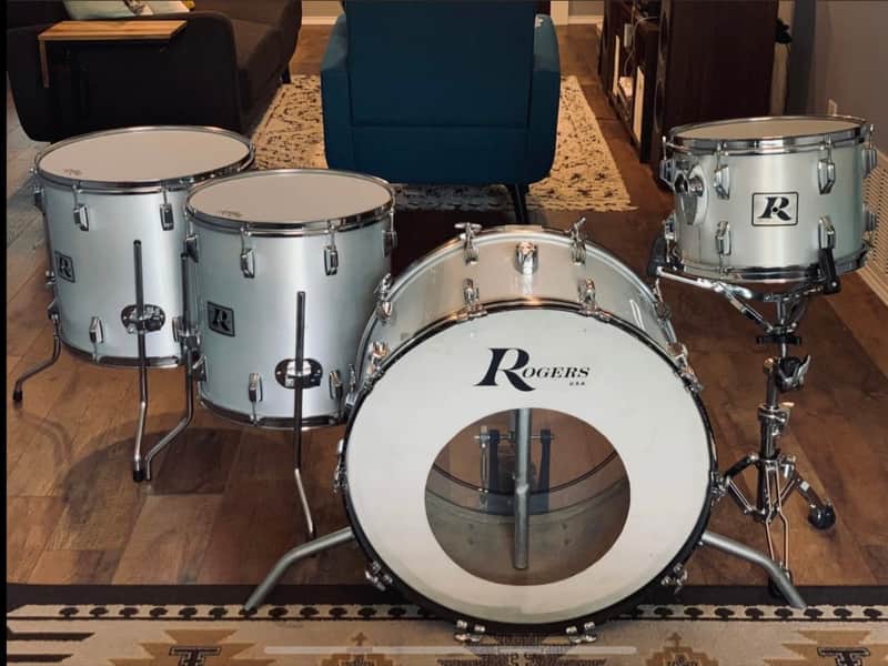 Rogers Big R Kit - Silver 1970s - Silver Wrap image 1