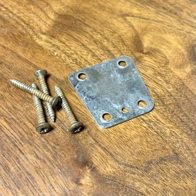 Vox Guitar neck plate 1960’s Chrome original vintage UK Italy image 2