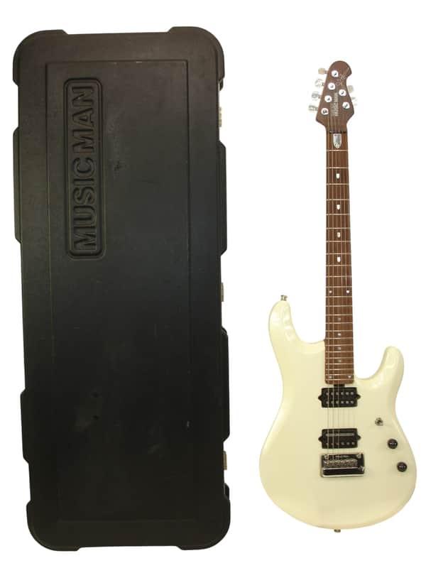 Ernie Ball Music Man John Petrucci JP6 Electric Guitar, White Pearl w/ Case image 1