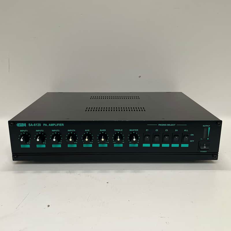 AMX Prologue SA-6120 120-Watts Desktop Mixer Power Amplifier 2000-2010 - Black image 1