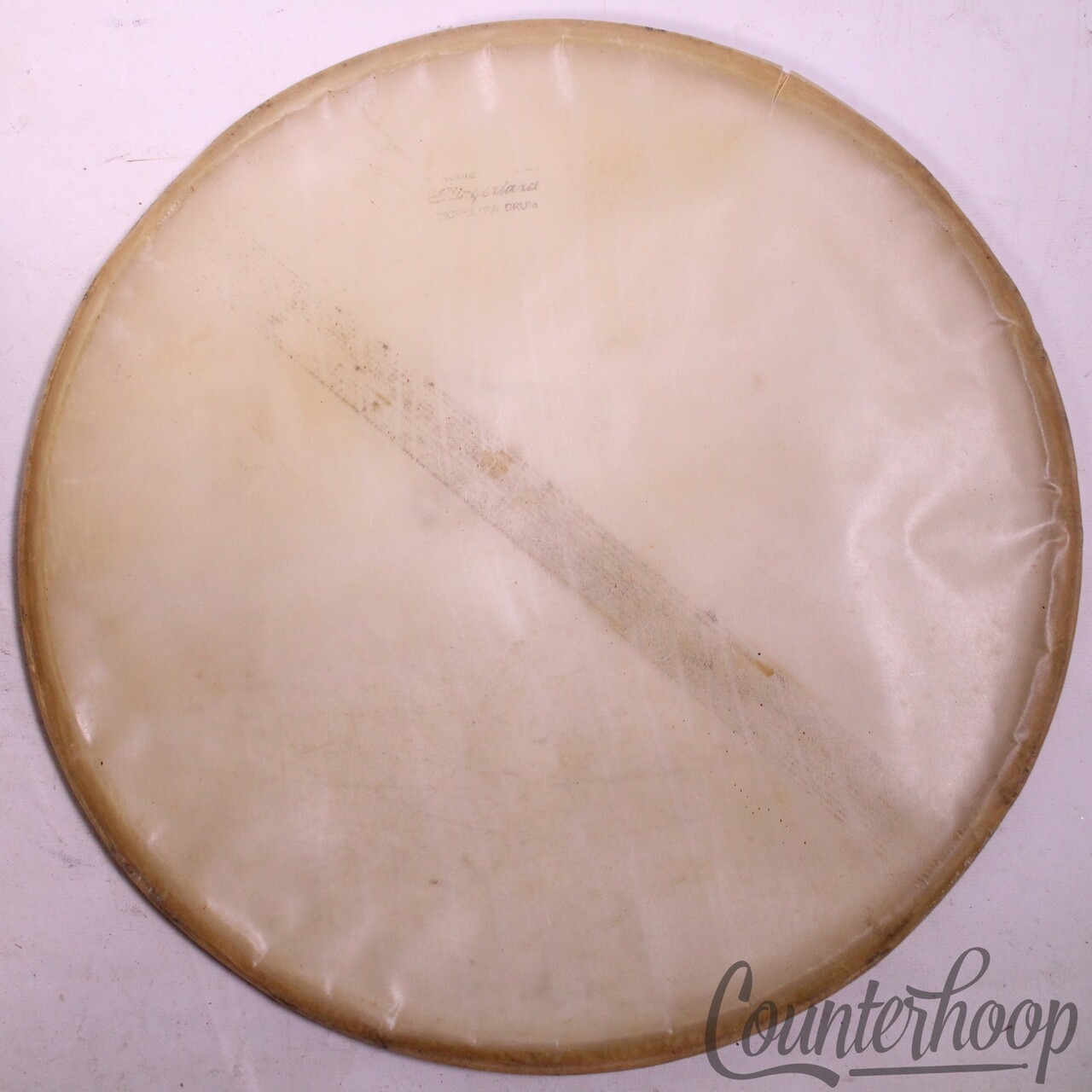 Slingerland Snare 15"Slunk Calf Skin Orchestra Drum Resonant Head Vintage 50s US — main photograph