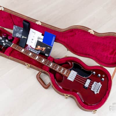 2018 Gibson SG Standard Bass Vintage Reissue EB-3 Gloss Cherry, Near-Mint w/ Case & Hangtags, Yamano image 17