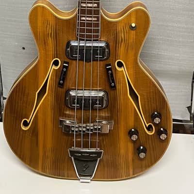 Fender Coronado Bass II 1968 - Transparent Brown With yellow trim image 1