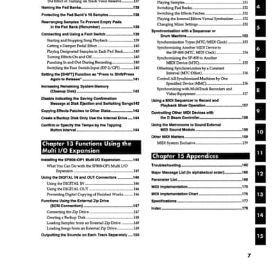 Roland SP-808 — Owners Manual User Guide Instructions — 196 Pages — USA Made image 5