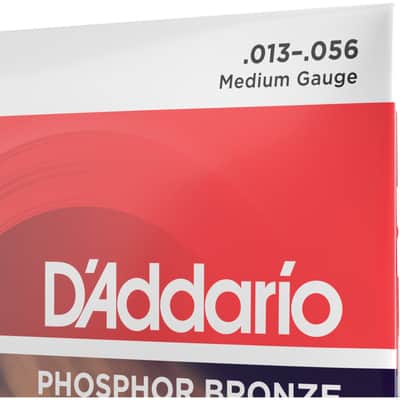 D'Addario EJ17 Phosphor Bronze Acoustic Guitar Strings, Medium, 13-56 image 4