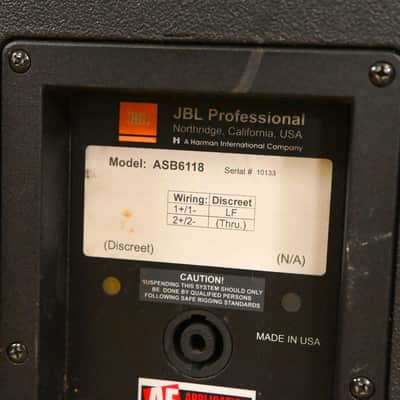 JBL ASB6118 Single 18" High Power Subwoofer CG01Z8X *ASK FOR SHIPPING* image 6
