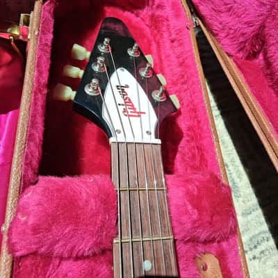 (Still In Factory Plastic) Mint Gibson Flying V '67 1990-2002 - Ebony image 6