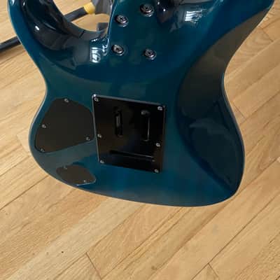 Ibanez MM1-TAB Martin Miller Signature with Roasted Maple Neck 2010s - Transparent Aqua Blue image 6