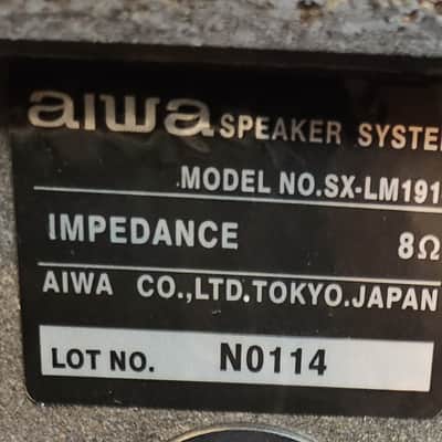 Aiwa Aiwa SX-LM191  pair of compact, wired vintage bookshelf speakers 90s  - Oak wood veneer image 7