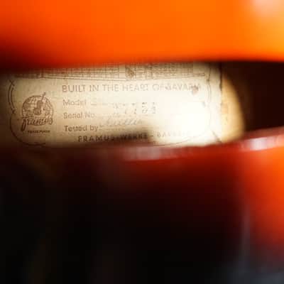 1960s Framus Archtop Acoustic – Sunburst – Made in Bavaria, Germany – Player Grade w/ Side Repair image 9